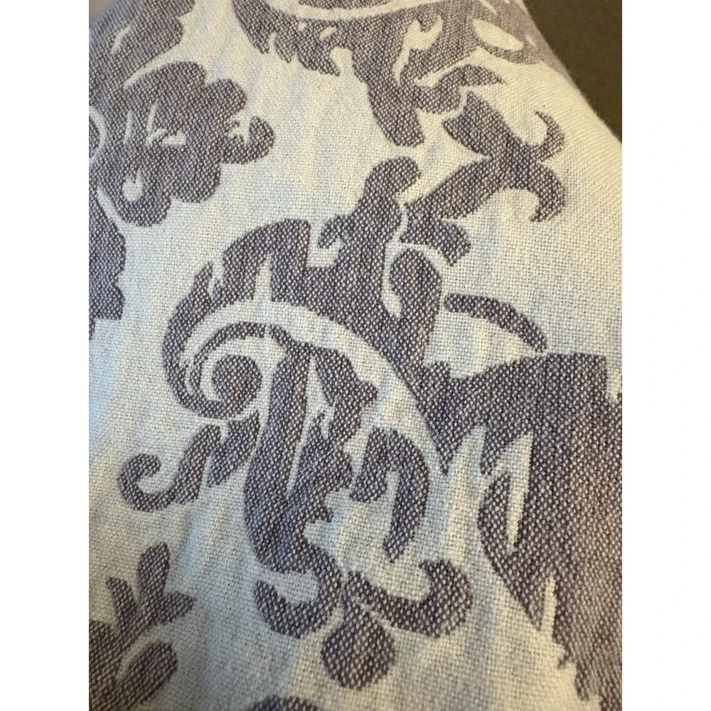 Baby and Child‎ RH Restoration Hardware Set of 2 damask gray cream euro shams